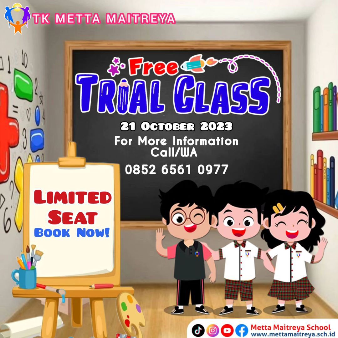 FREE TRIAL CLASS K1 & K2 (Limited Seat) | PAUD METTA MAITREYA