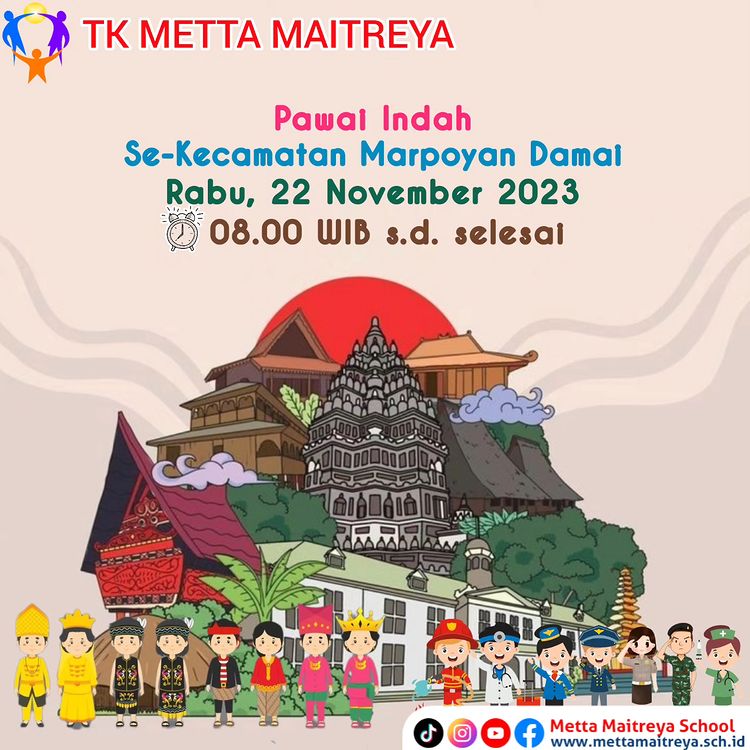 Pawai Indah Se-Kecamatan Marpoyan Damai | TK METTA MAITREYA