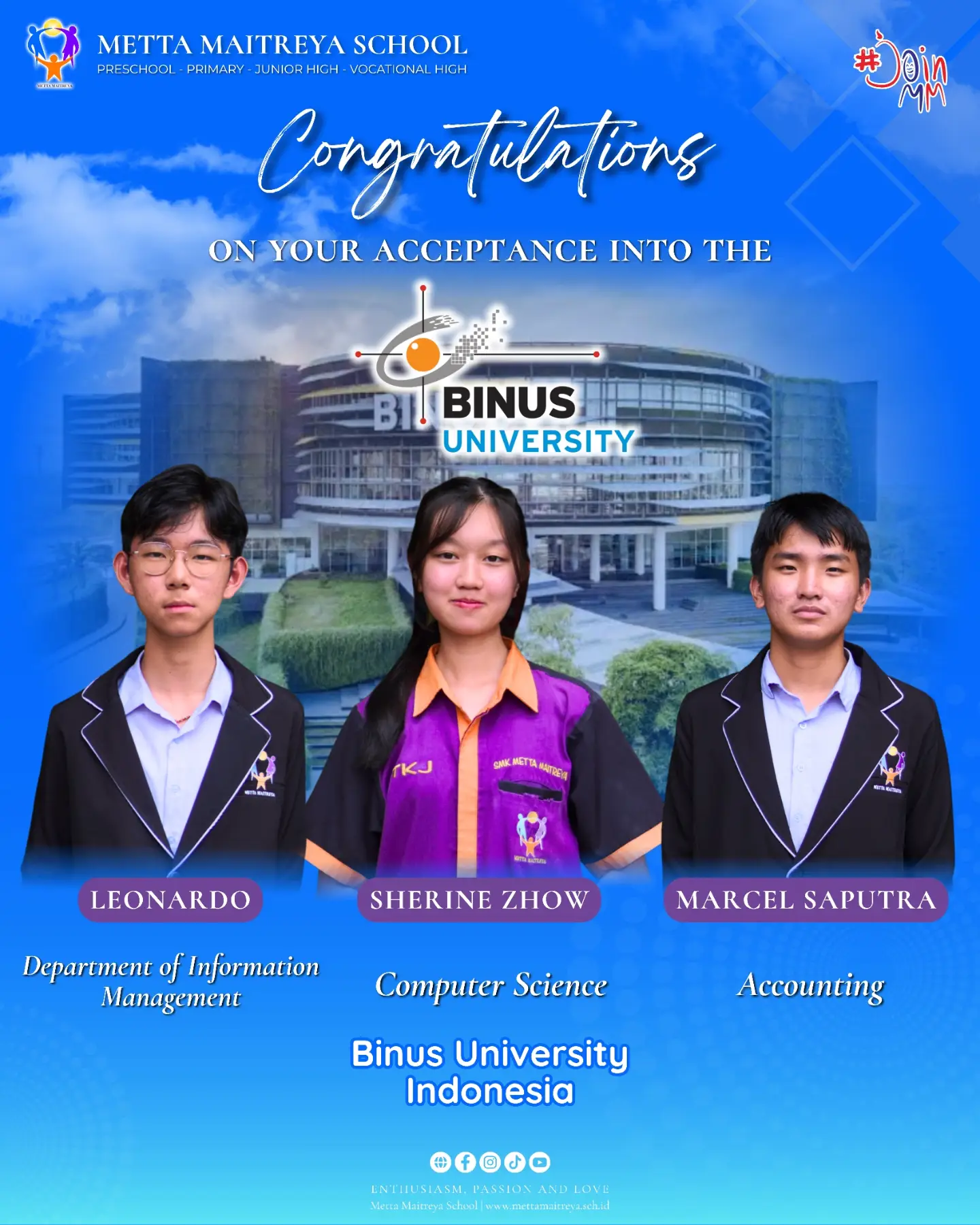 Congratulations on Your Acceptance into BINUS University Indonesia